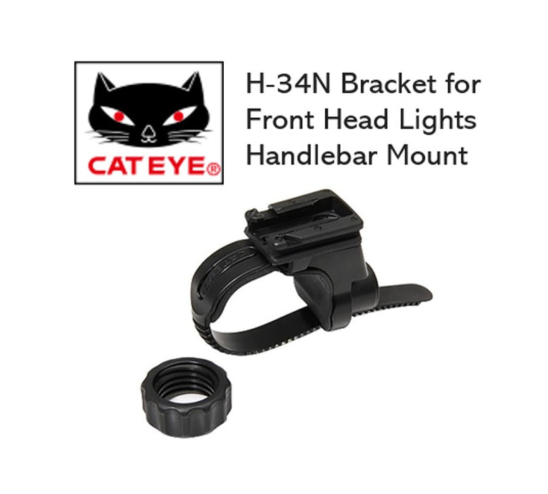 Cateye H-34N Headlight Mount Bracket for Round and Aero Handlebars