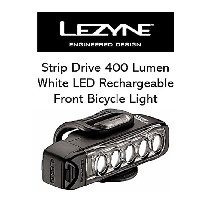 Lezyne Strip Drive 400 Lumen USB Rechargeable Front Light