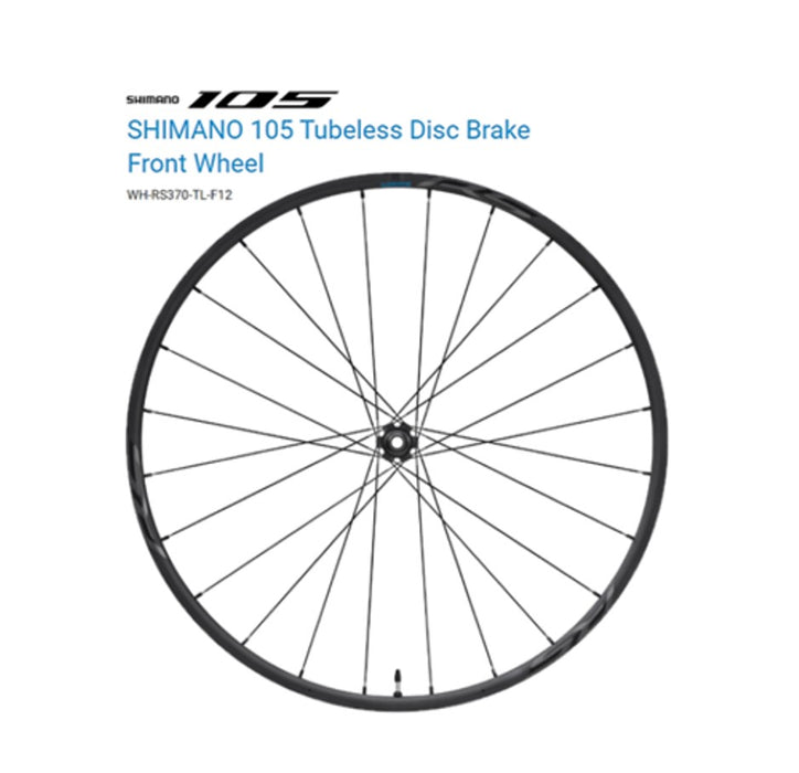 Shimano Road Wheel Set WH-RS370 Disc Brake Tubeless Compatible (Front & Rear)