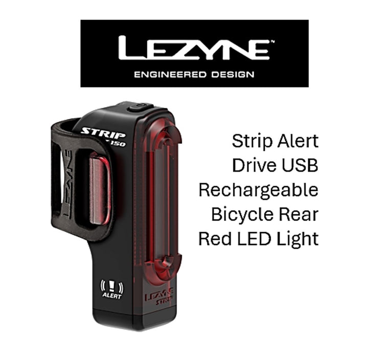 Lezyne Strip Alert Drive 150 Lumens USB Rechargeable Rear Light
