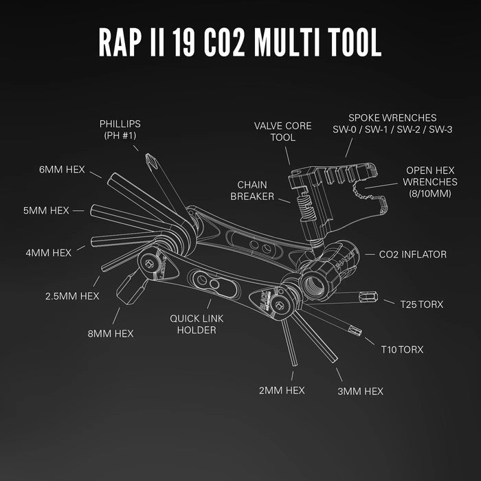 Lezyne Rap II Compact Multi Tool for Bicycles