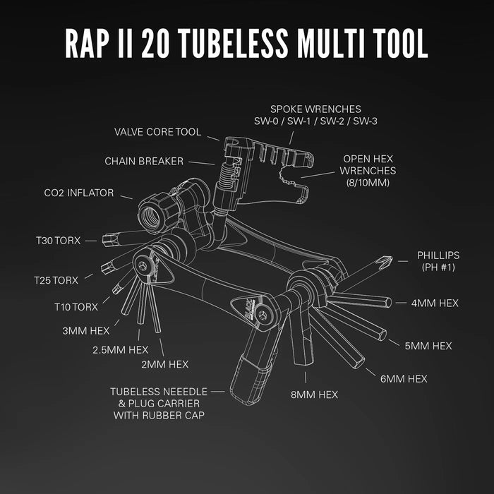 Lezyne Rap II Compact Multi Tool for Bicycles