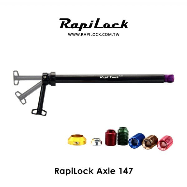 RapiLock Through Axle Set for Road Bikes with Disc Brakes φ12x142