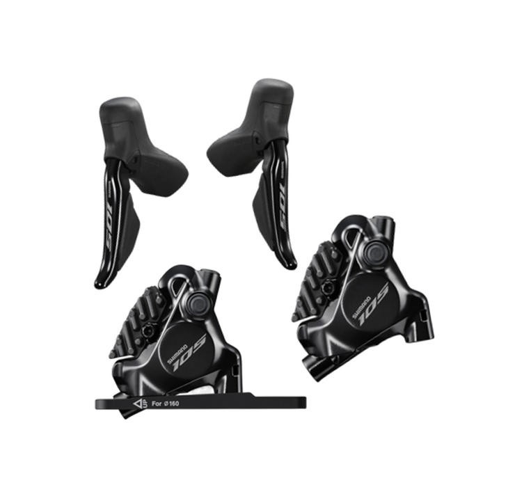 Shimano 105 ST-R7170 Di2 Hydraulic Disc Brake Dual Control Levers Shifters with Brake Calipers BR-R7170 2x12 Speed