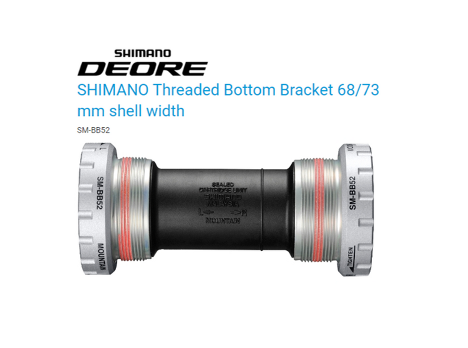 Shimano Threaded Bottom Bracket ESMBB52B BSA for 68/73 mm shell width