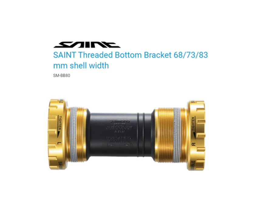 Shimano Threaded Bottom Bracket SM-BB80 for 68/70mm Shell Width