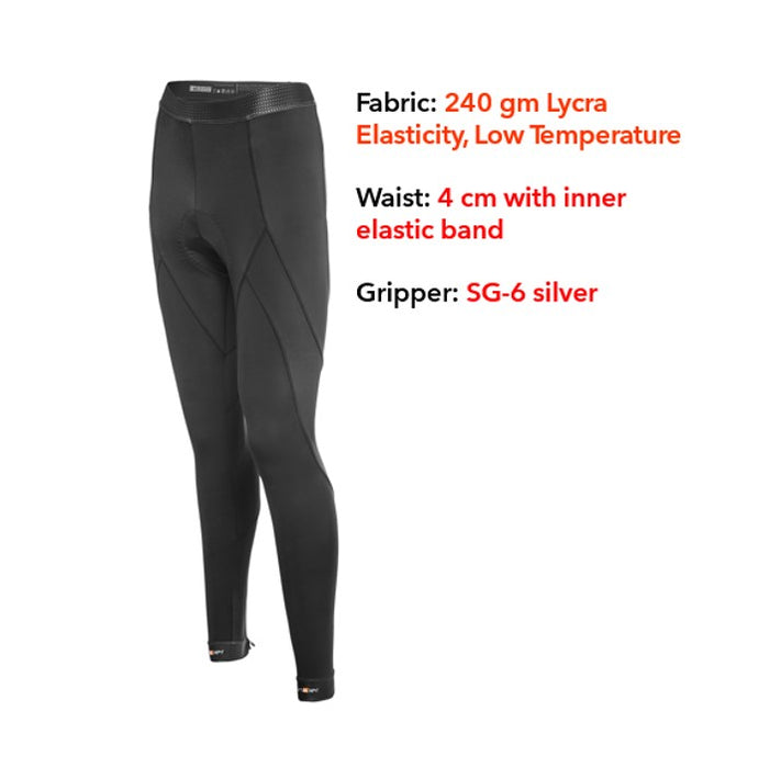 Funkier S270-C14 Men's Pro Cycling Long Tights with High Density Foam Pad