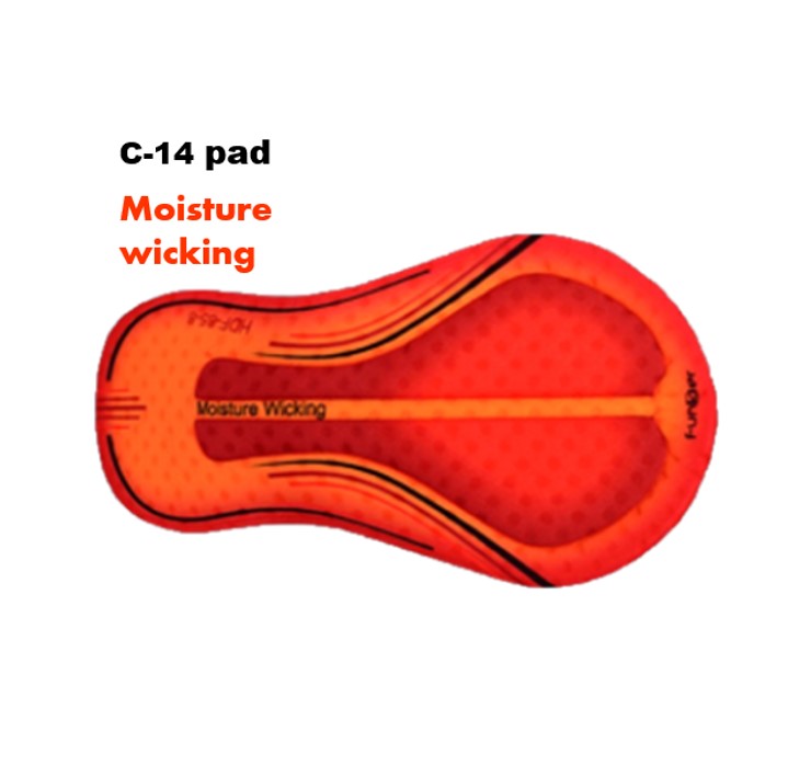 Funkier S270-C14 Men's Pro Cycling Long Tights with High Density Foam Pad