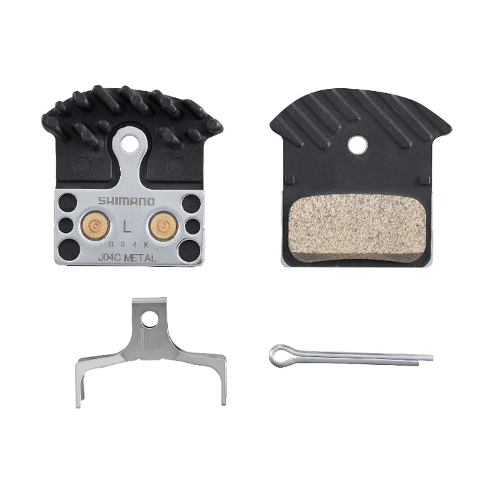 Shimano Disc Brake Pads with Fins J04C (Metal)