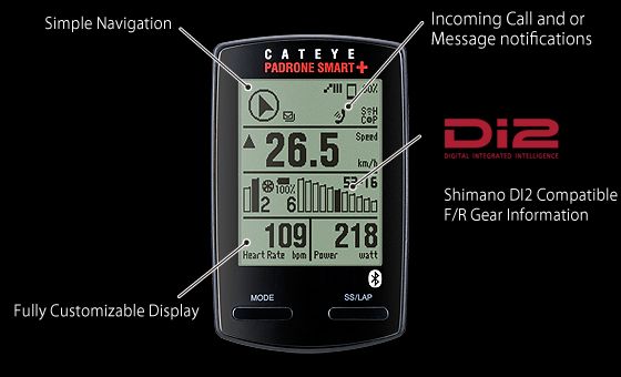 Cateye Padrone Smart+ Speedometer CC-SC100B