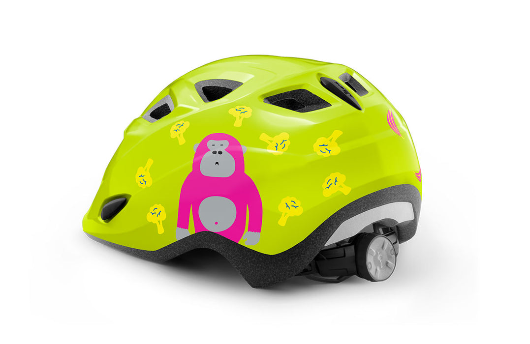 MET Kid's Helmet Elfo Genio Lime Green Monkey