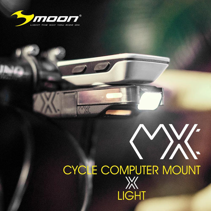 Moon MX Front Light with Integrated Computer Mount USB C Rechargeable