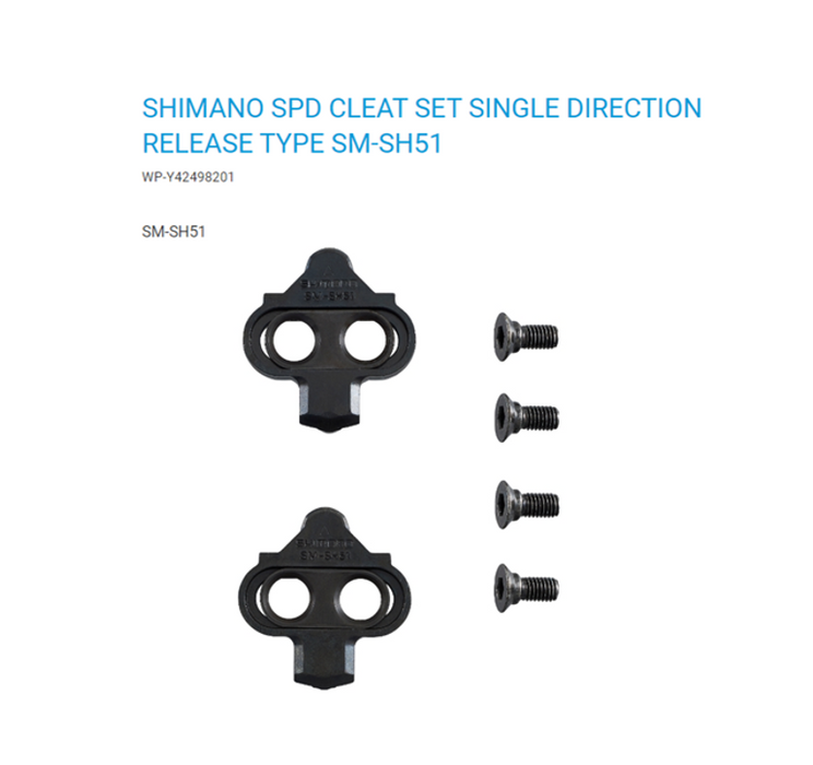 Shimano SPD Cleats SM-SH51 SM-SH56 CL-MT001