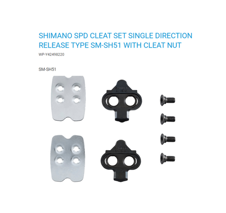 Shimano SPD Cleats SM-SH51 SM-SH56 CL-MT001