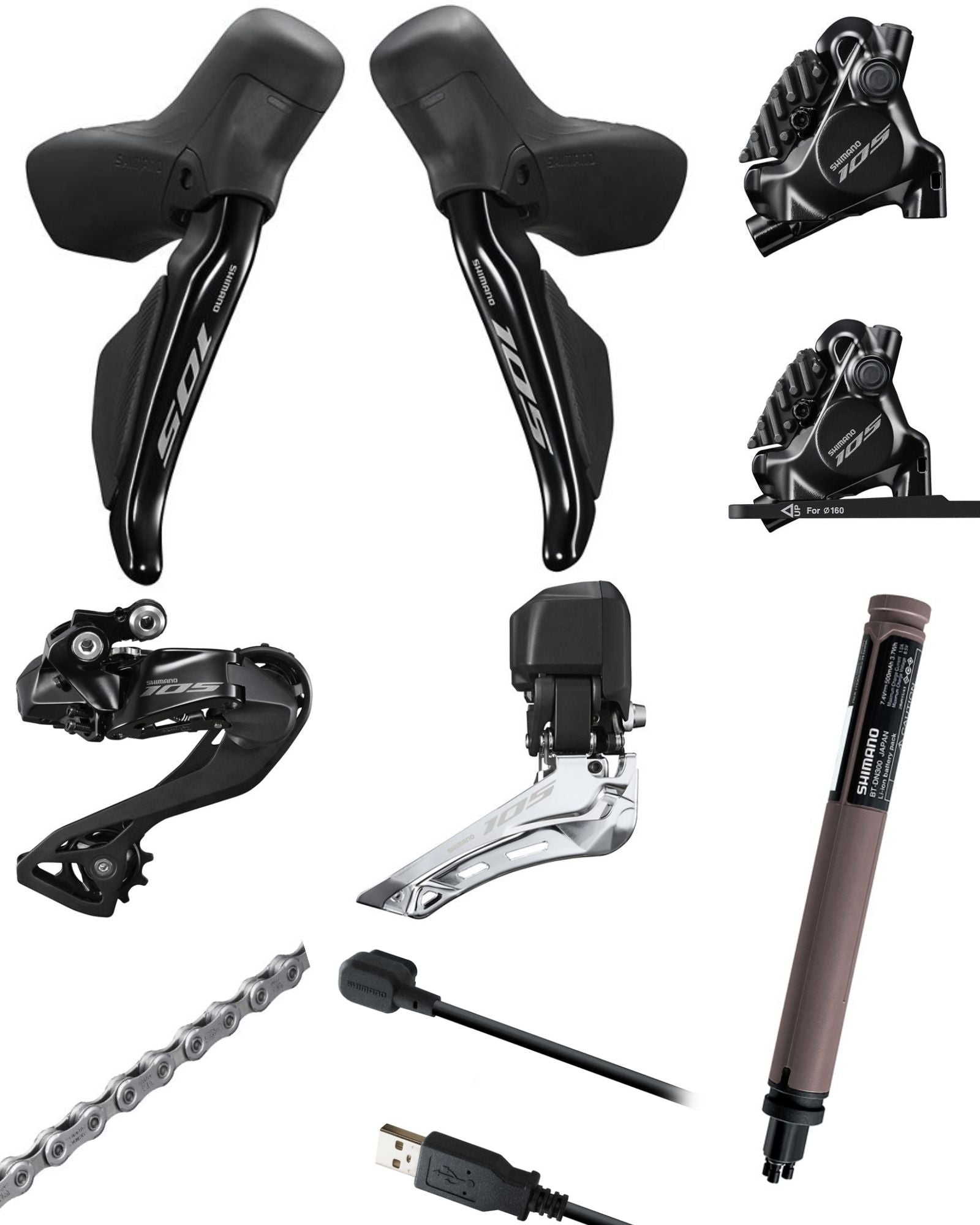 パーツ Shimano 105 r7170 新品)SHIMANO (シマノ) 105 ST-R7170/BR-R7170 j-kit 1700mm