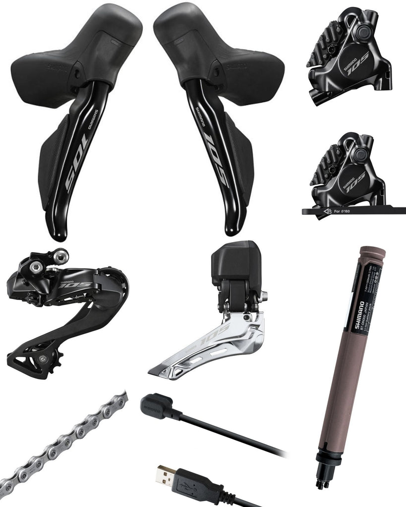 パーツ Shimano 105 r7170 Shimano 105 ST-R7170 Di2 Shift/Hydraulic Brake Lever - 12