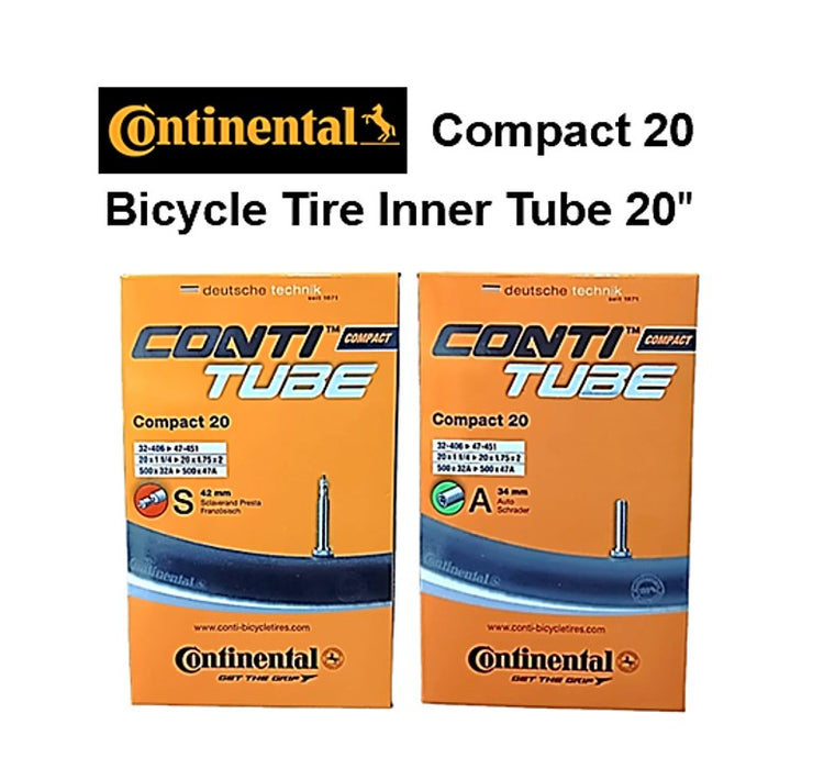 Continental Compact 20 Bicycle Tire Inner Tube 20 inch