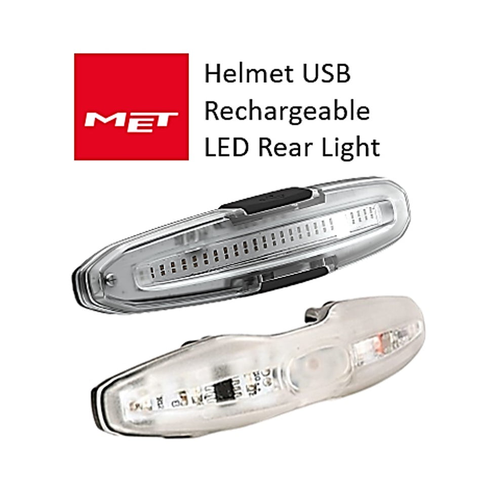 MET USB Rechargeable Rear Light for helmet — Bike Stop