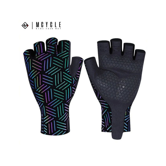 Mcycle MS009 Reflective Half Finger Cycling Gloves L