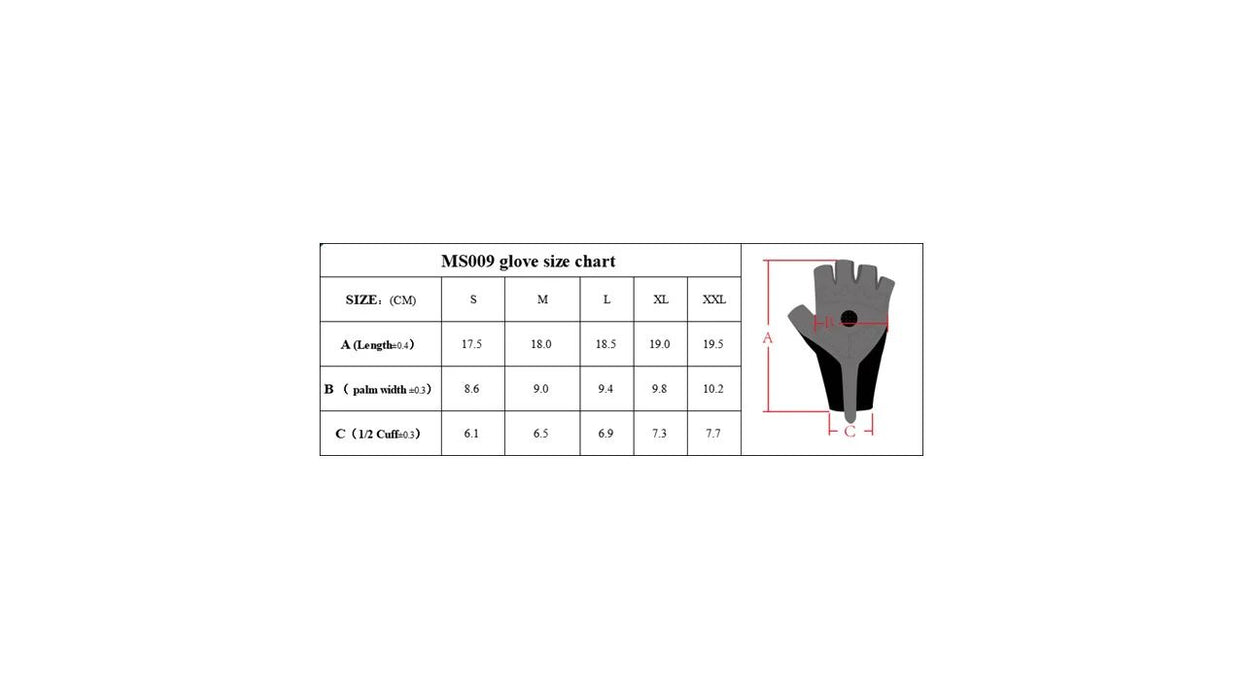 Mcycle MS009 Reflective Half Finger Cycling Gloves L