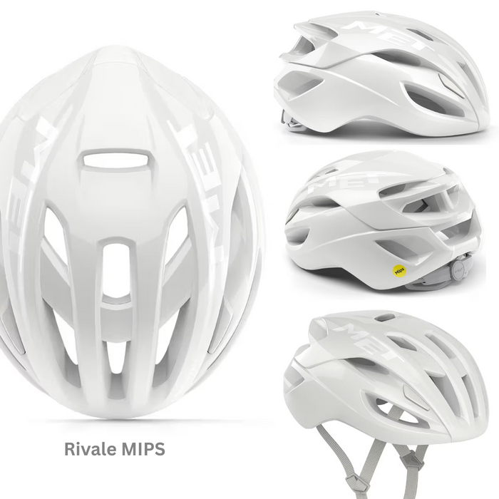 MET Manta / Rivale Road Cycling Helmet with MIPS Limited Edition (Absolute White)