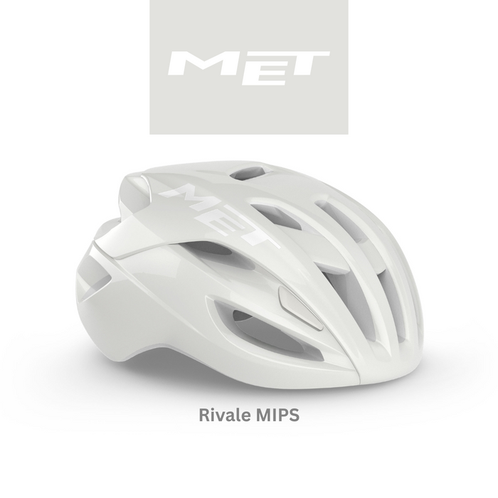 MET Manta / Rivale Road Cycling Helmet with MIPS Limited Edition (Absolute White)