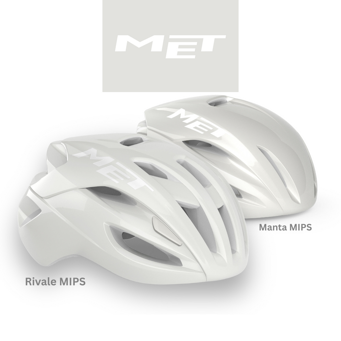 MET Manta / Rivale Road Cycling Helmet with MIPS Limited Edition (Absolute White)