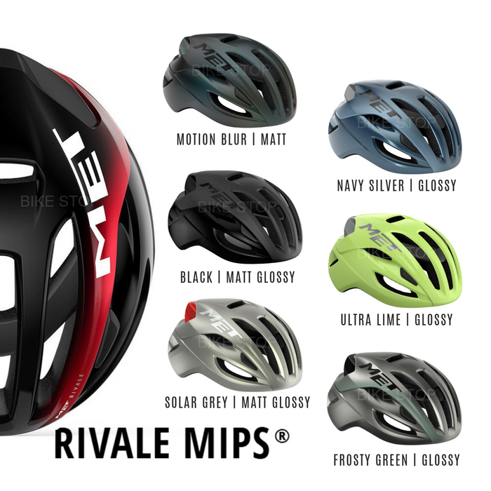 MET Rivale Road Cycling Helmet Equipped with Mips® Safety System