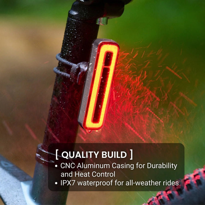 Moon Nebula 2 Sense USB C Rechargeable Rear Light with Motion Sensor