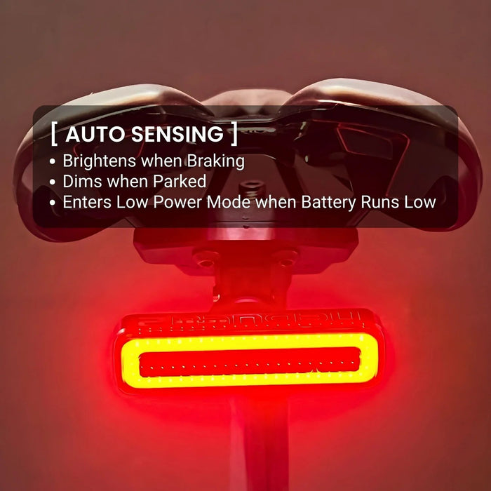 Moon Nebula 2 Sense USB C Rechargeable Rear Light with Motion Sensor