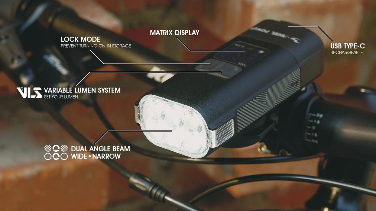 Moon Rigel Power USB C Rechargeable Front Light 3600 Lumens