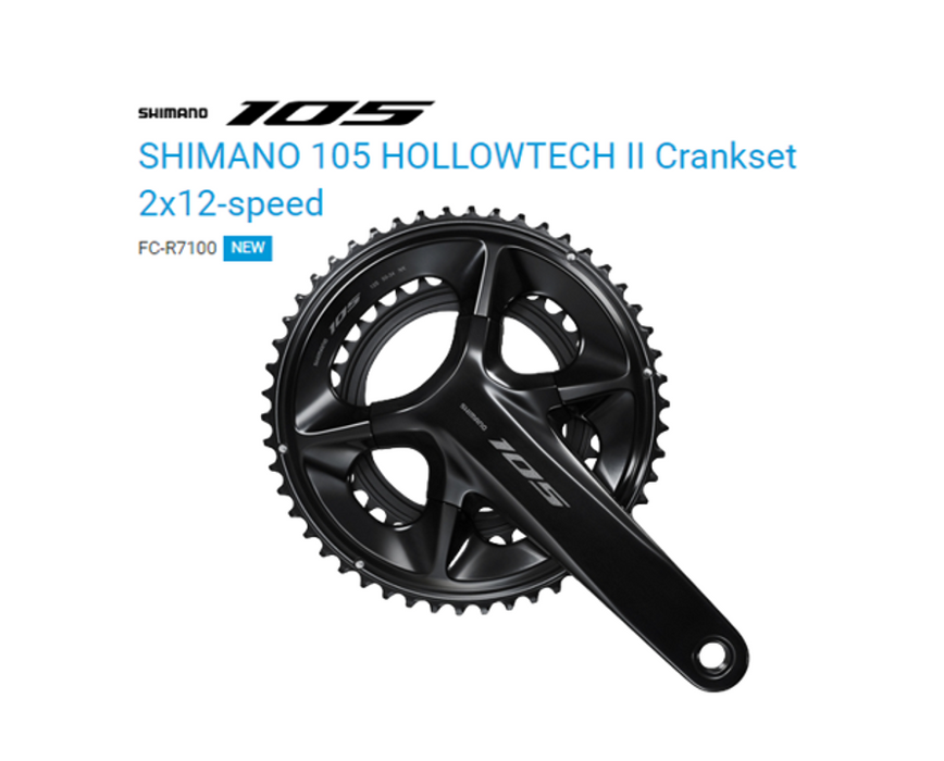 Shimano 105 FC-R7100 Hollowtech II Crankset 2x12-speed