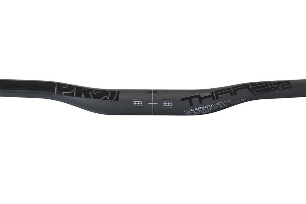 PRO Tharsis XC Flat Handlebar UD Carbon 740mm 15mm Rise