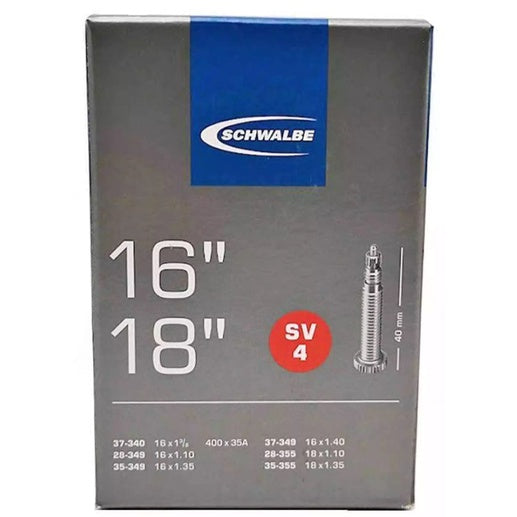 SCHWALBE Inner Tube 16x1-3/8 16x1.10-1.40 SV AV 40mm Presta Schrader Valve
