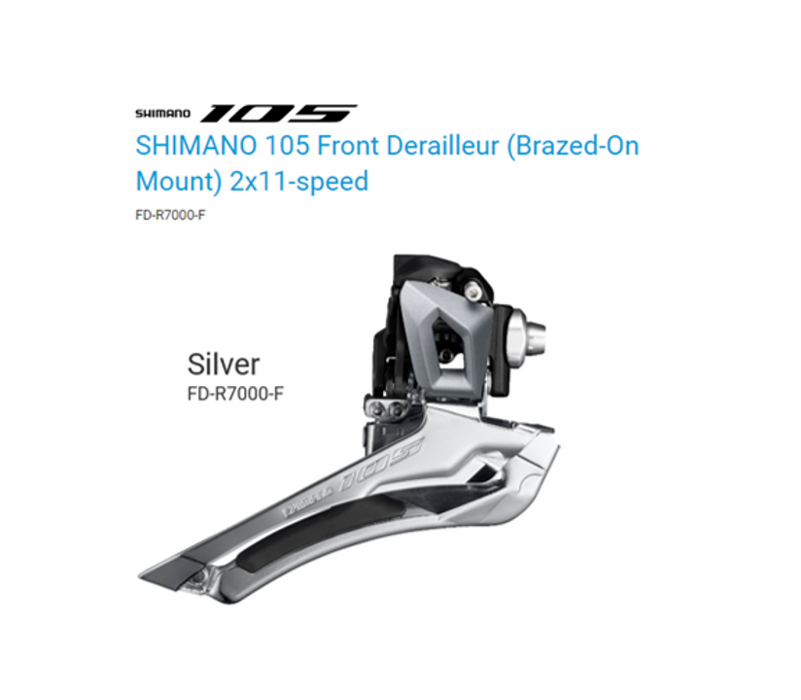 SHIMANO 105 R7000 Front Derailleur Brazed On FD-R7000
