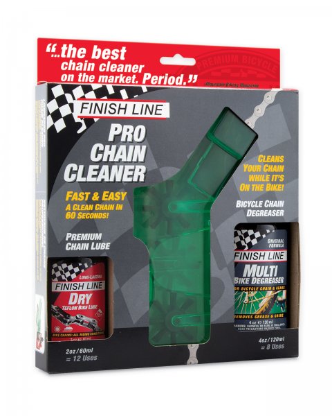 Finish Line Pro Bike Chain Cleaner Kit with Degreaser and Dry Lubricant