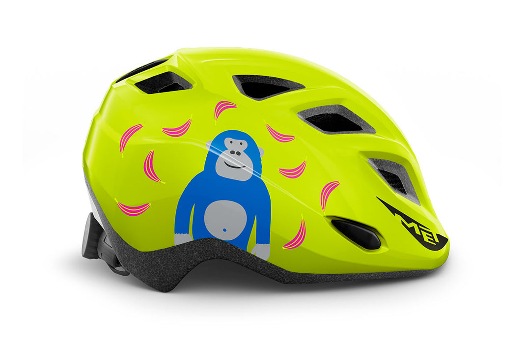 MET Kid's Helmet Elfo Genio Lime Green Monkey