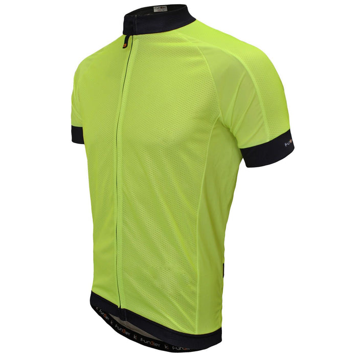 Funkier Men's Active Short Sleeve Cycling Jersey J930 Fluoro Yellow (ANY 2 for $99)