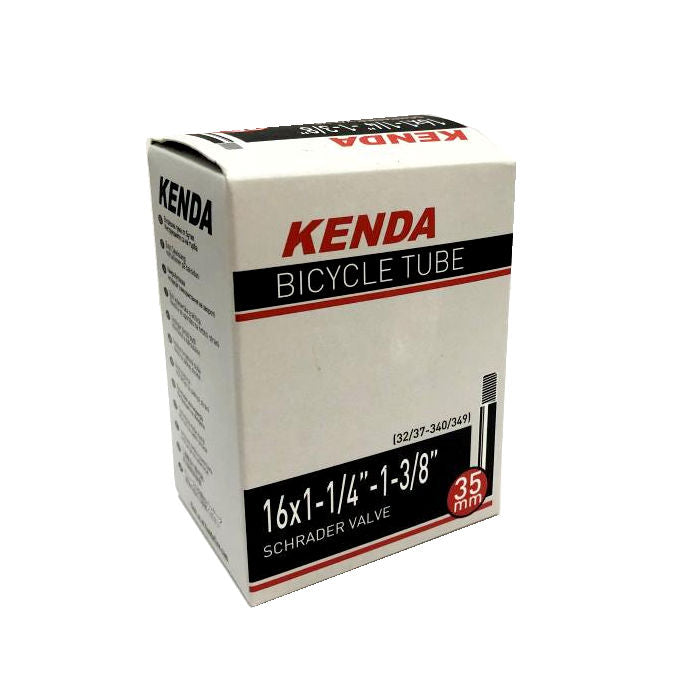 Kenda Bicycle Tire Inner Tube 16 inch 1-1/4 to 1-3/8 Schrader Valve